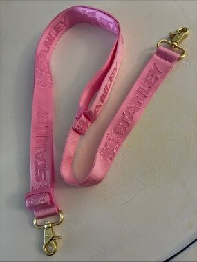 Stanley Pink Adjustable Lanyard with Gold Hardware belt strap